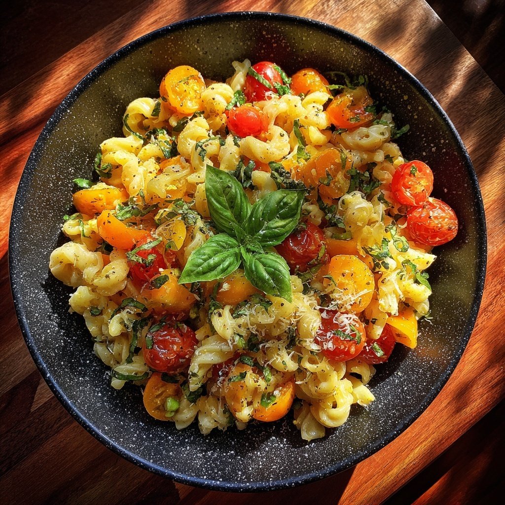 Mediterraner Nudelsalat Mit Erbsen