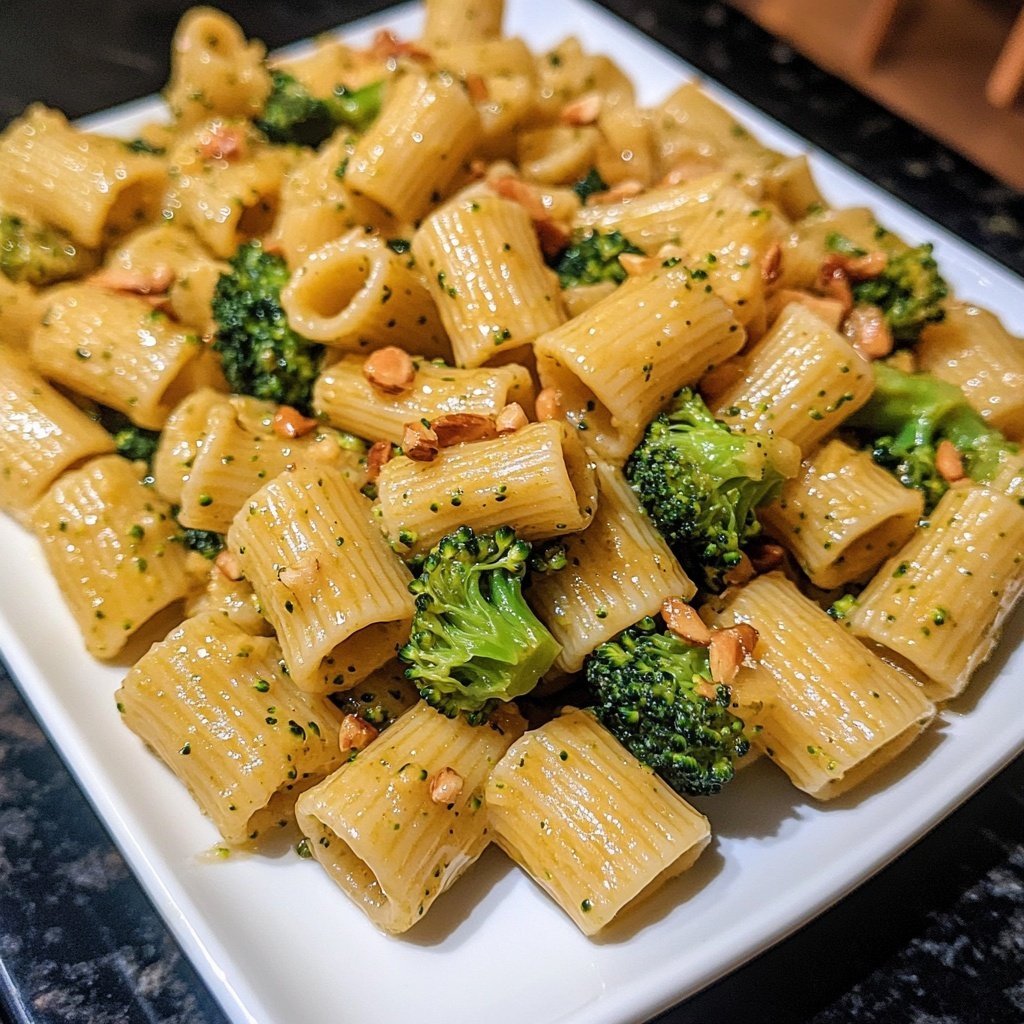 Rigatoni mit Brokkoli und Mandeln
