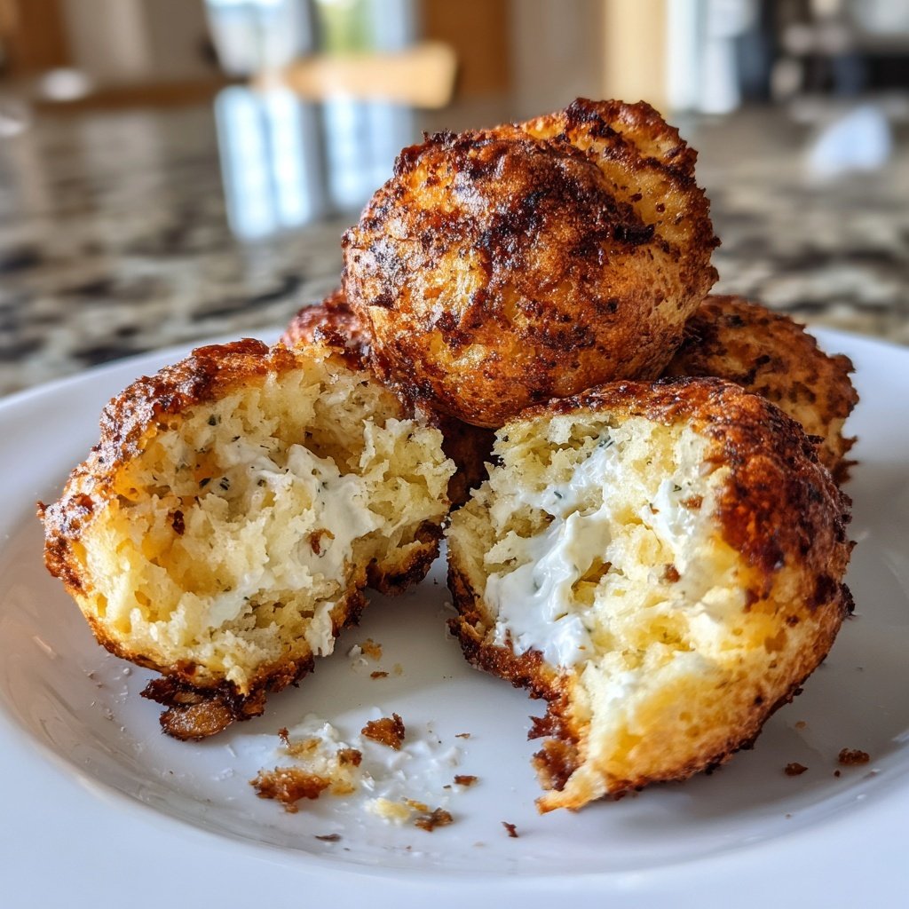 Quarkbällchen mit Vanillejoghurt
