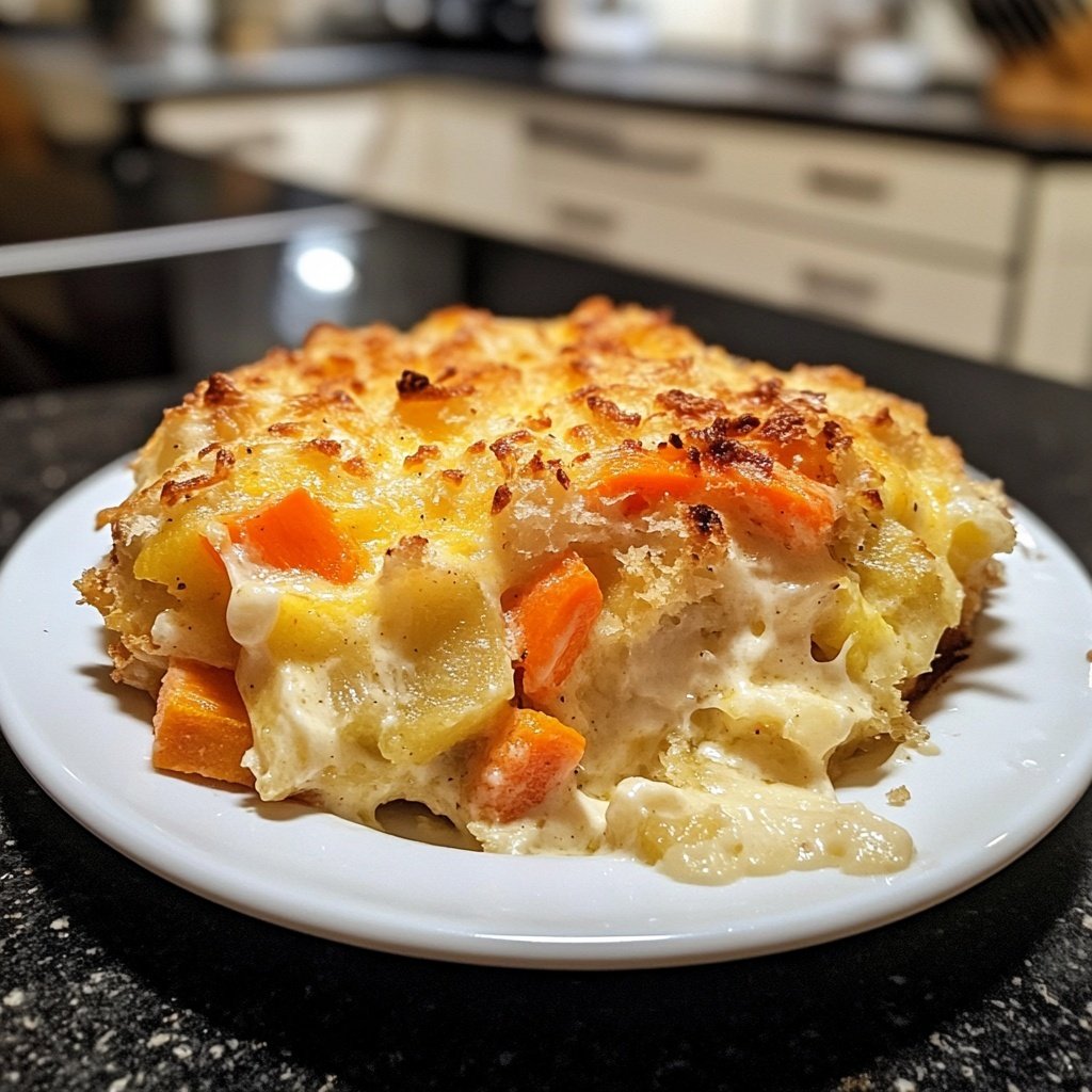 Kartoffelauflauf mit Gemüse